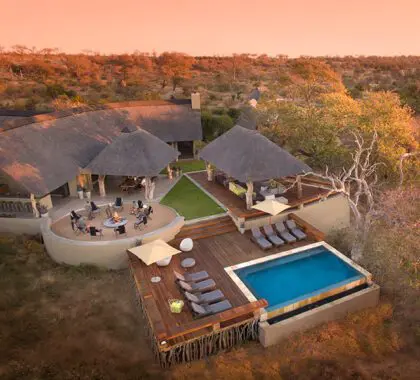 Vista aérea del Rockfig Safari Lodge.