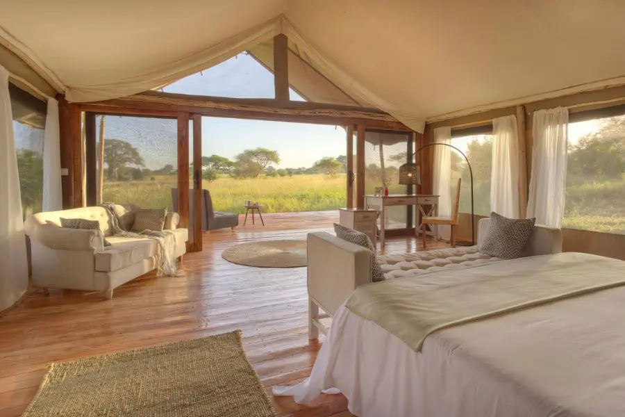 Tarangire Ndovu Tented Lodge, tent interior.