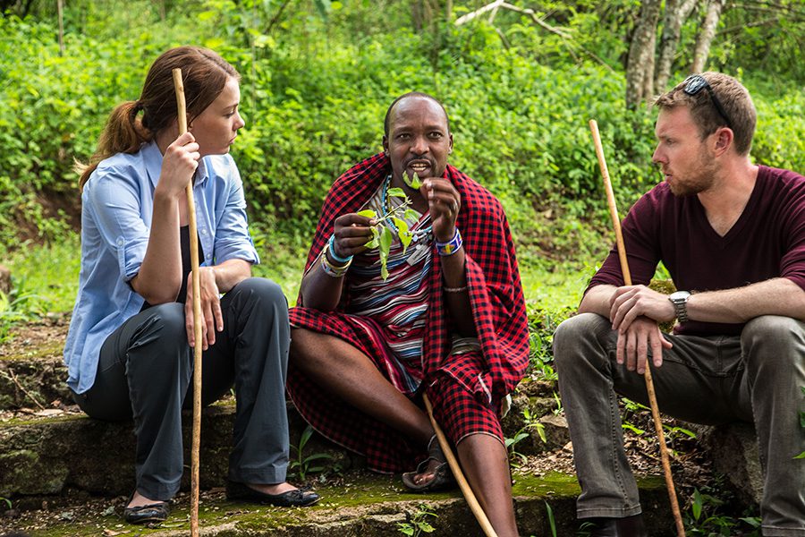 Masai cultural interaction on a visit to Gibbs Farm, Ngorongoro Crater, Tanzania | Go2Africa