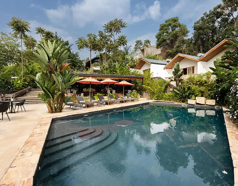 The swimming pool at Hemingways Retreat Kigali.