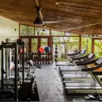 The fully-equipped gym. 