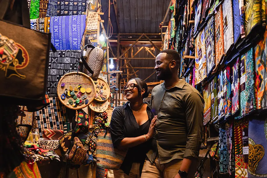 Head to the markets for some shopping.