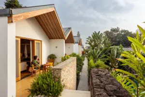 The Superior King Suite balconies.