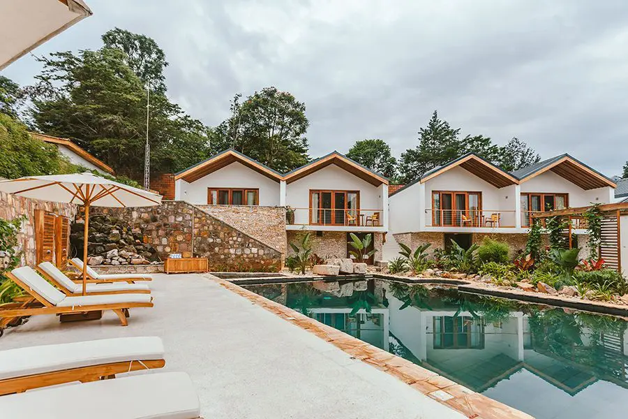 Pool facing rooms.