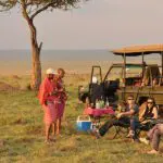 Puesta de sol tras un safari.