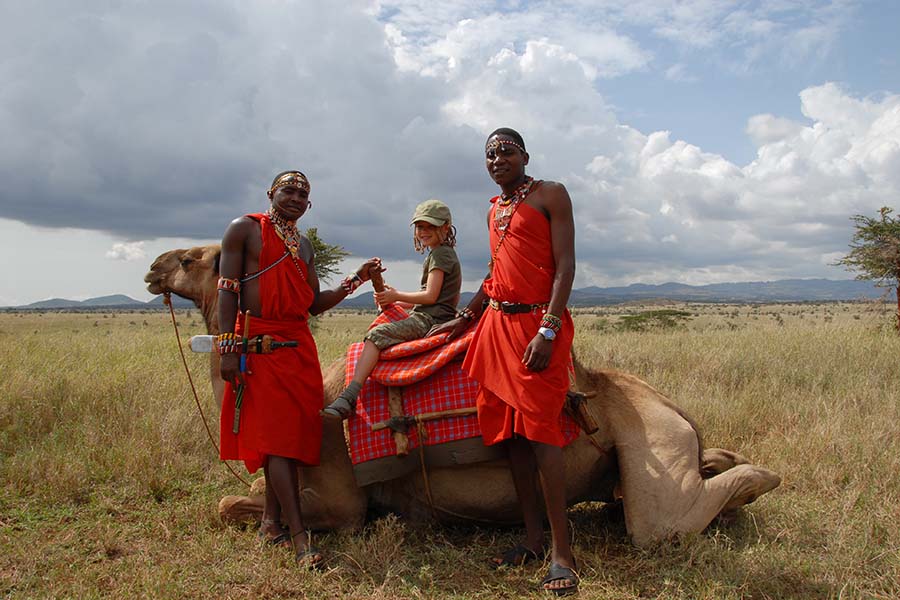 Camel trekking adventures with the local Masai.