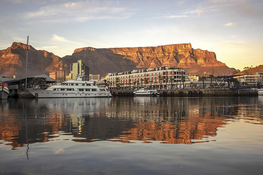 The Cape Grace has views of Table Mountain.