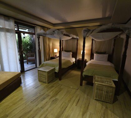 Deluxe Twin room at Five Volcanoes boutique Hotel.