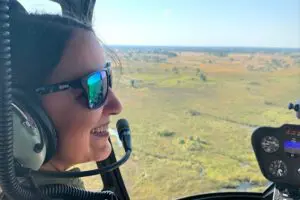 Sobrevolando la Isla del Jefe en Botsuana.