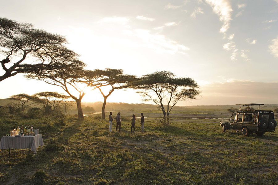 Sundowners in the Serengeti, Tanzania