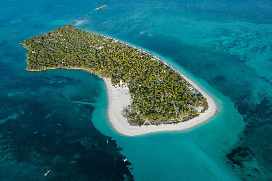 Vista aérea de la isla de Fanjove | Isla de Fanjove