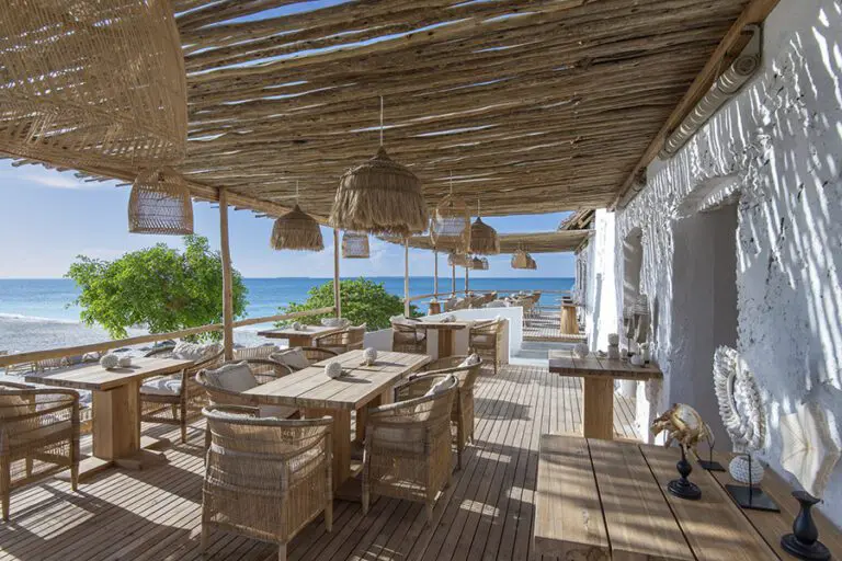 Dining area with a view.