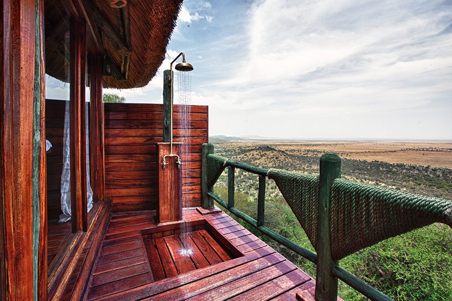 The thrill of an outdoor shower at Soroi.