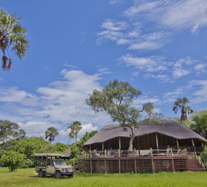 Exterior of Katavi lounge area at Mbali Katavi Lodge.