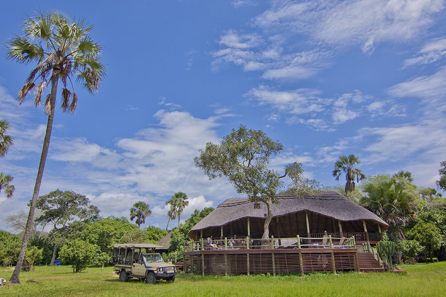 Exterior of Katavi lounge area at Mbali Katavi Lodge.