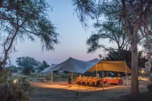 The dining tent.