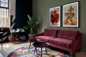 Lounge of a two bedroom apartment.