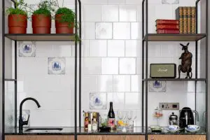 The kitchen of a two bedroom apartment.