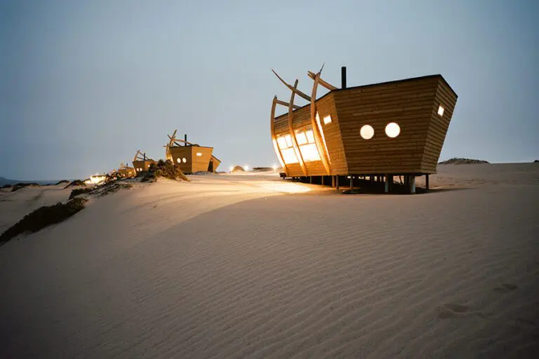 Uniquely designed solar powered cabins.