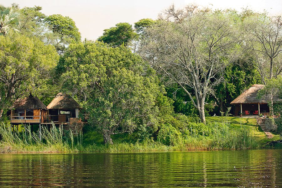 Chundukwa River Lodge is situated on the banks of the Zambezi River.
