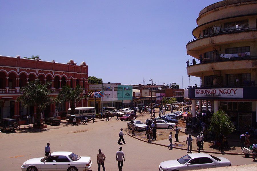 Downtown Lubumbashi Democratic Republic.