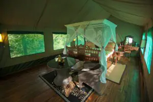 Spacious tents.