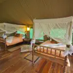 large tents with en suite bathroom.