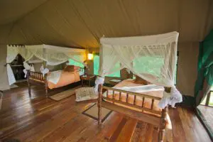 large tents with en suite bathroom.
