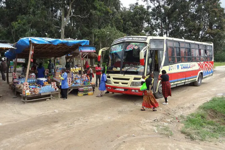 Stroll through the large town of Makambako in Tanzania’s southern Highlands. 