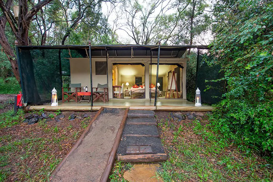 Nairobi Tented Camp tent exterior.