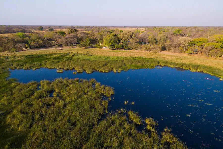 Vista aérea de las llanuras de Nanzhila, en el Parque Nacional de Kafue | Go2Africa