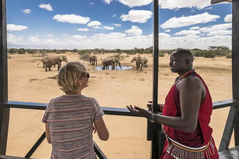 Viewing deck at Porini Amboseli Camp.