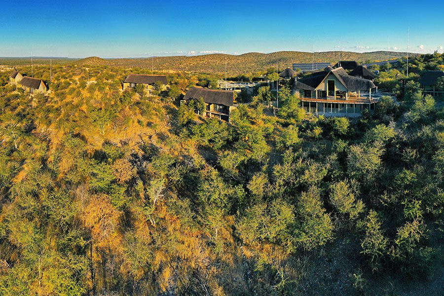 Panorama view of Safarihoek Lodge.