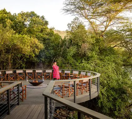 Die Boma im Sanktuarium Olanana.