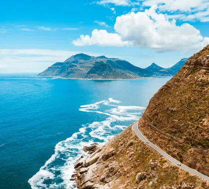 El espectacular paisaje costero de la península de Ciudad del Cabo.
