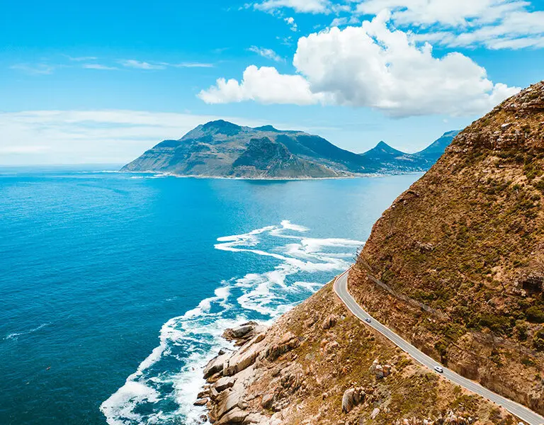 Cape Town's dramatic coastline scenery on the peninsula.