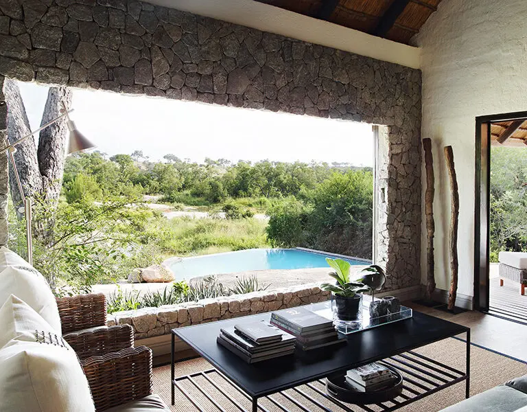 The view from your suite at Londolozi Private Granite Suites.