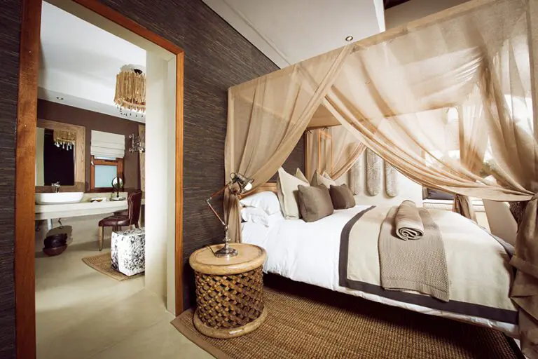 Interior of a suite at is Sabi Sabi Bush Lodge.
