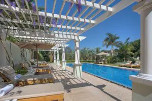 The swimming pool of the elegant Hemingways Nairobi. 