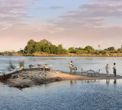 Un picnic diferente en Thorntree River Lodge. 