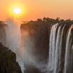 Cataratas Victoria al atardecer.
