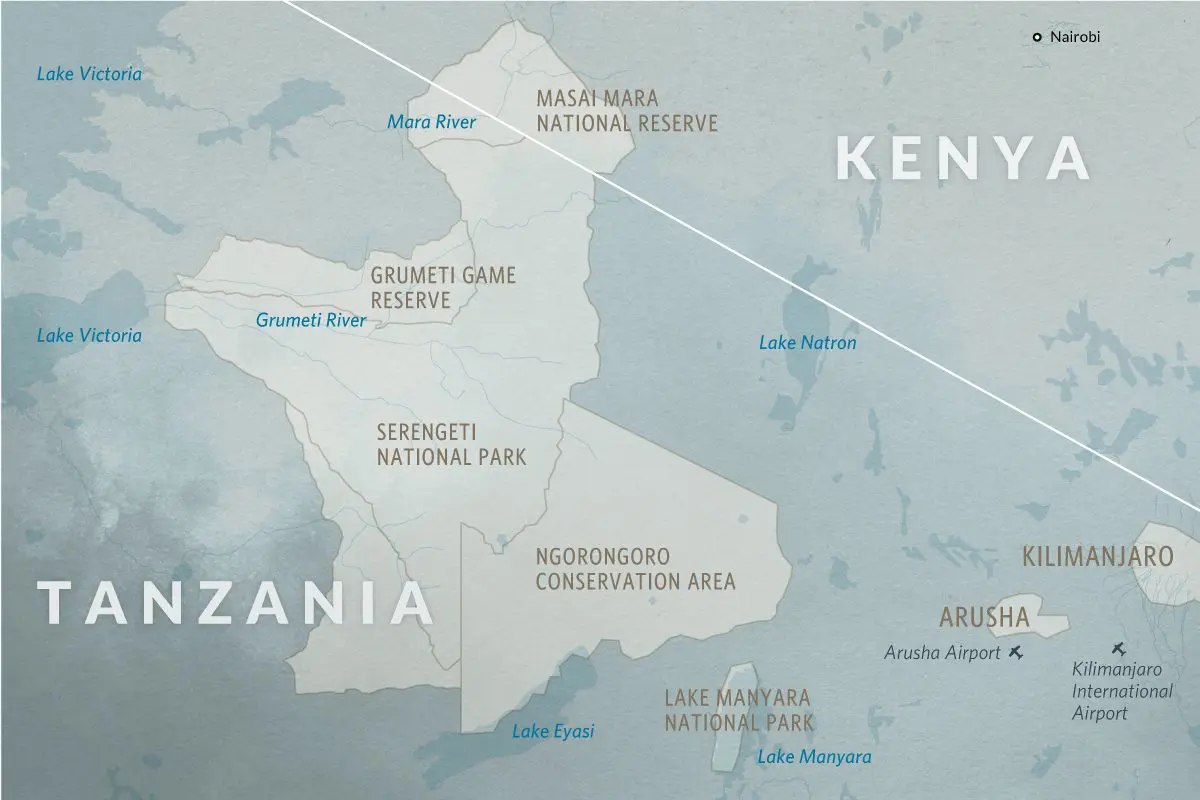 Mapa del Serengeti