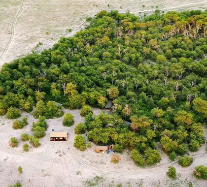 Wide exterior of the Migration Expeditions Camp