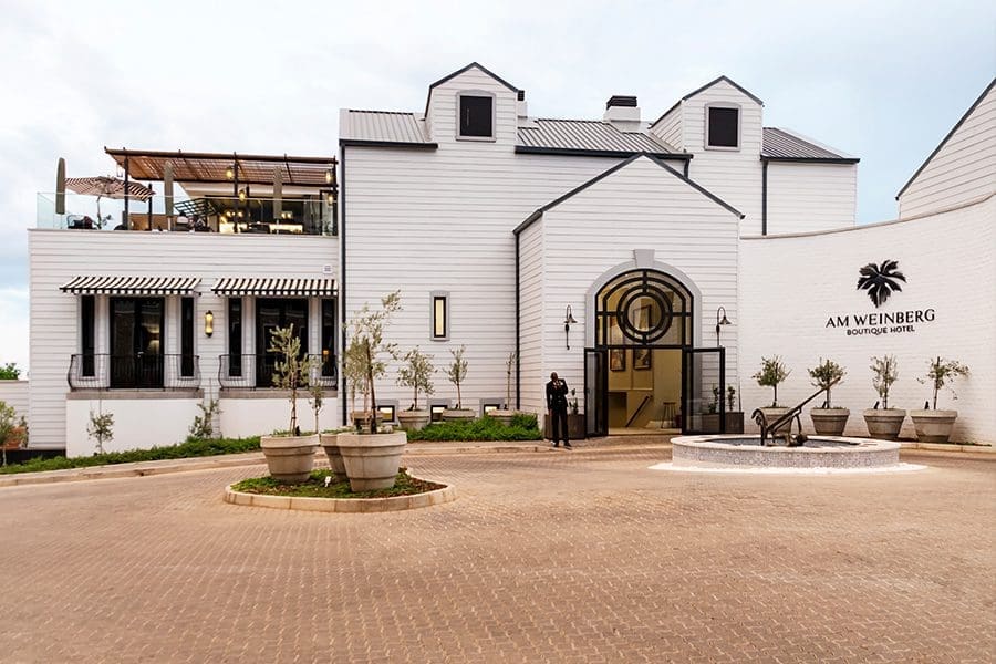 Entrance of The Weinbrg Hotel.