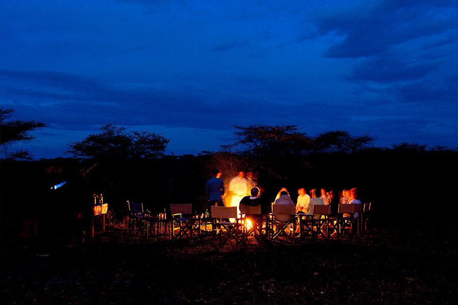 Evening drinks by the Boma 