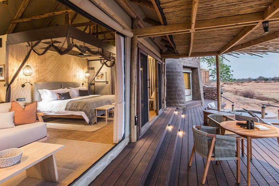 Dormitorio y terraza