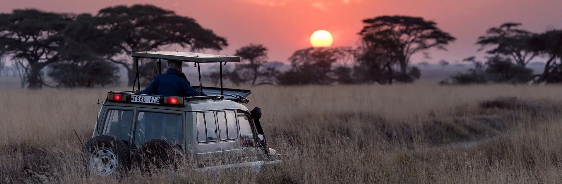Sonnenuntergang über der Serengeti