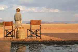 Sundowners at the swimming pool.
