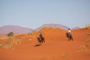 Horseriding in the NamibRand Nature Reserve.