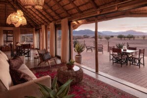 Kwessi Dunes main area and deck.